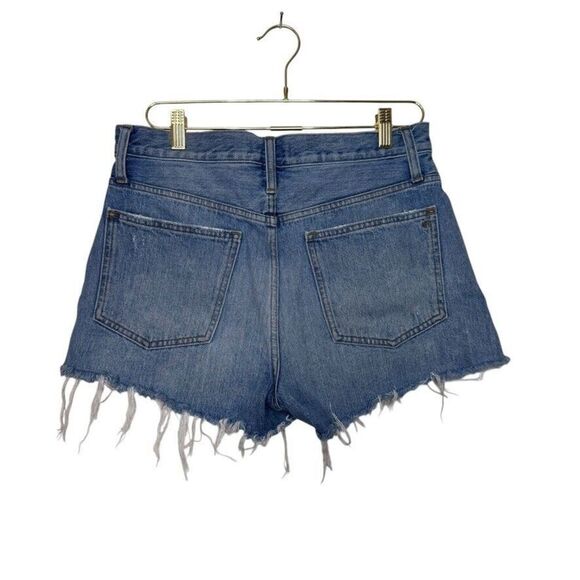 Madewell Relaxed Denim Shorts Distressed Women 28 Blue Festival Western Casual - Picture 2 of 9